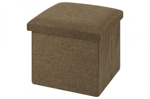 Пуф складной с ящиком для хранения 35*35*35 см Светло-коричневый. Elan ...