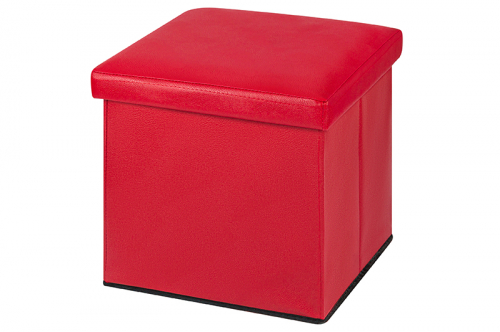 Пуф складной с ящиком для хранения 35*35*35 см Красный. Elan Gallery