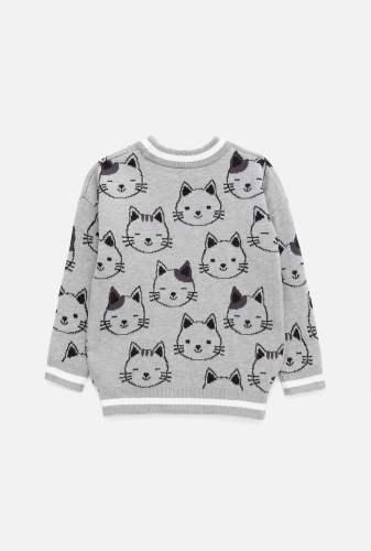 Джемпер (пуловер) для девочек Kity серый