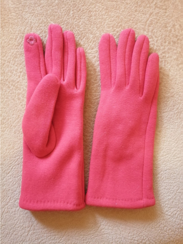 трикотажные женские перчатки