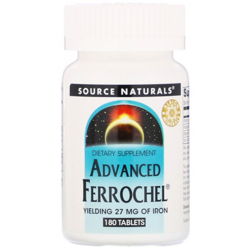 Source Naturals, Advanced Ferrochel, улучшенная формула, 180 таблеток