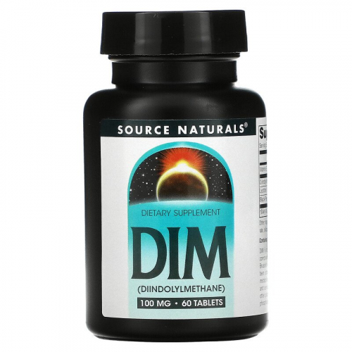 Source Naturals, DIM (дииндолилметан), 100 мг,  таблетоки