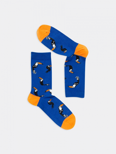 Яркие носки с туканами (5пар) 017K-1381 синий