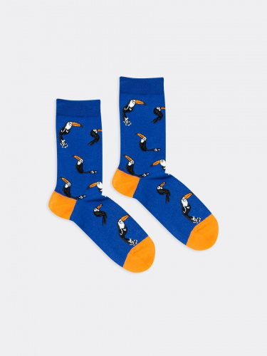 Яркие носки с туканами (5пар) 017K-1381 синий