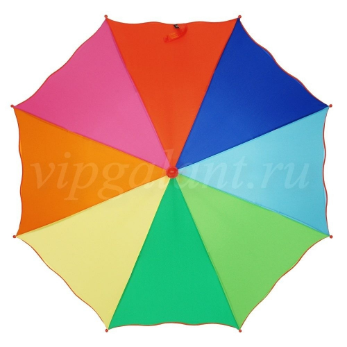Детский зонт трость Diniya 2608 радуга обрезной край