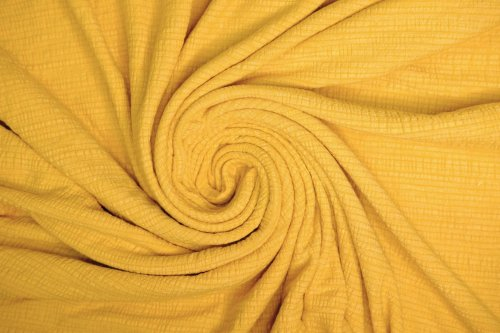 Ткань плательно-блузочная Жатка жёлтый УЦЕНКА