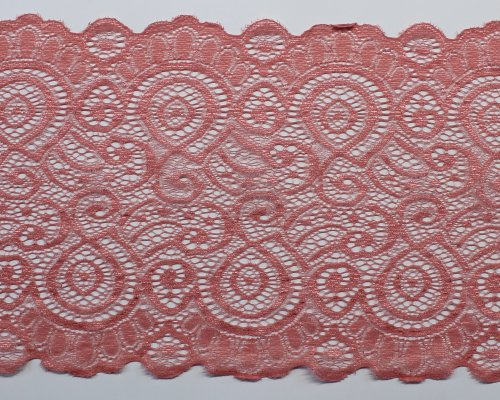 Тесьма-кружево стрейч (шир.18см) розовый