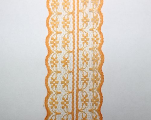 Тесьма-кружево капрон оранжевый (шир.4.5см)