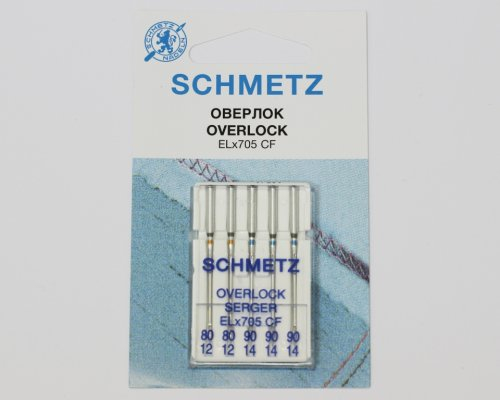 Иглы БШМ Schmetz OVERLOCK ELx705 CF SUK №80-90 (5шт)