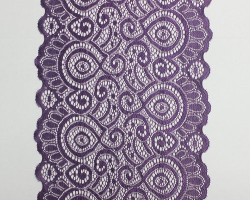 Тесьма-кружево стрейч (шир.18см) фиолетовый