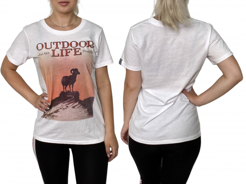 Белая женская футболка Outdoor Life