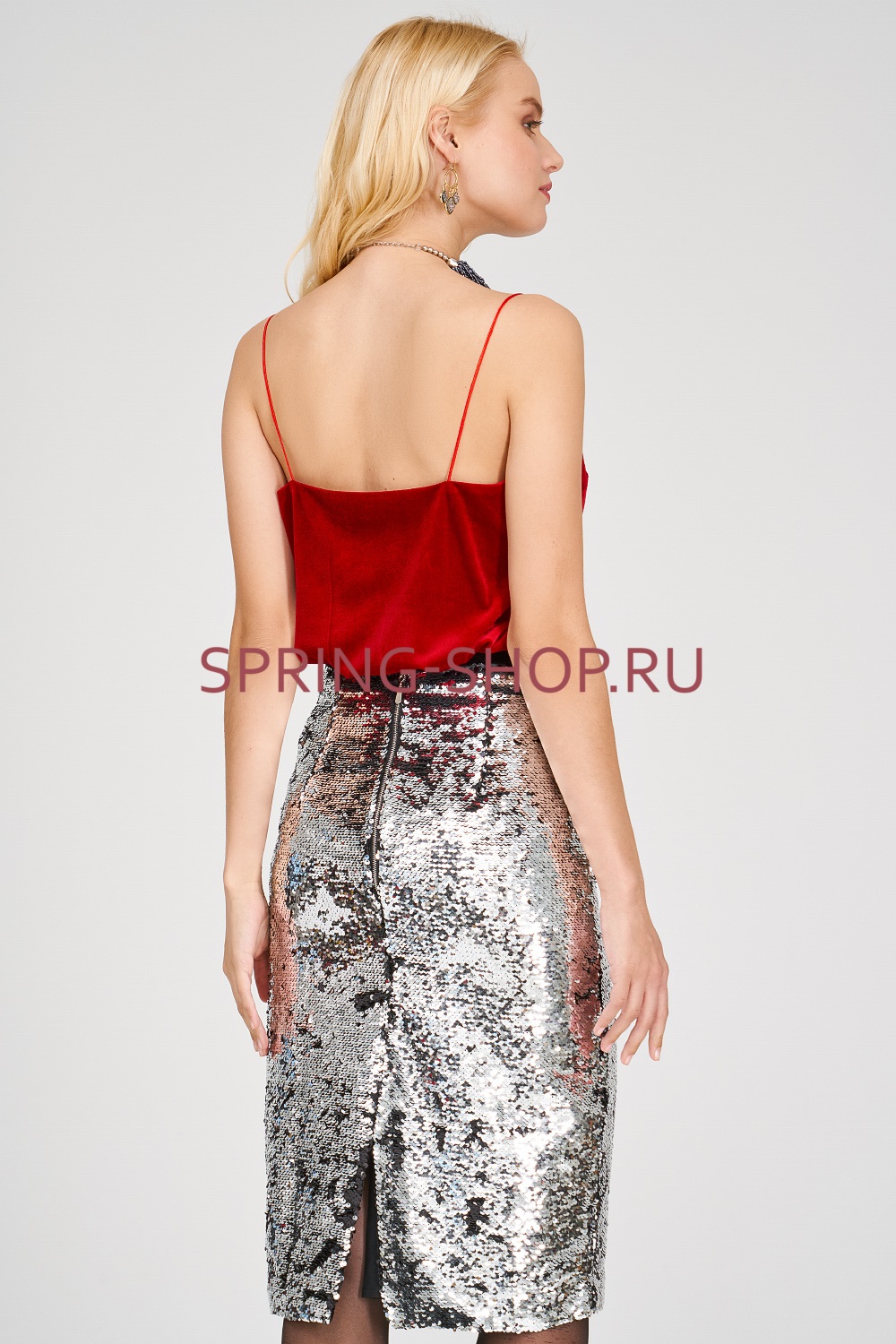 ЖЕНСКАЯ БЛУЗКА ТРИКОТАЖНАЯ LRBJRW9BL407 КРАСНЫЙ 212636000