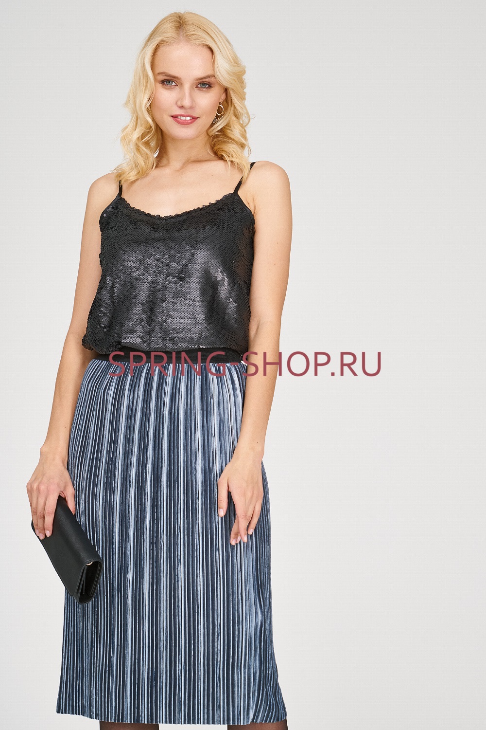 ЖЕНСКАЯ БЛУЗКА ТРИКОТАЖНАЯ LRBARW9BL411 ЧЕРНЫЙ 219532000