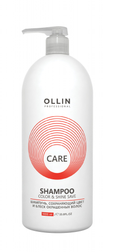 OLLIN CARE Шампунь, сохраняющий цвет и блеск окрашенных волос 1000мл/ Color&Shine Save Shampoo