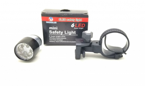 Мини-фонарь для велосипеда Mini Safety Light Dachelun 6 LED