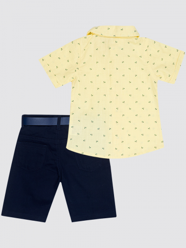 Комплект для мальчика: рубашка, бабочка и брюки с ремнем SM7019