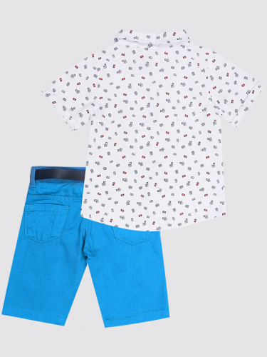 Комплект для мальчика: рубашка, бабочка и брюки с ремнем SM7037