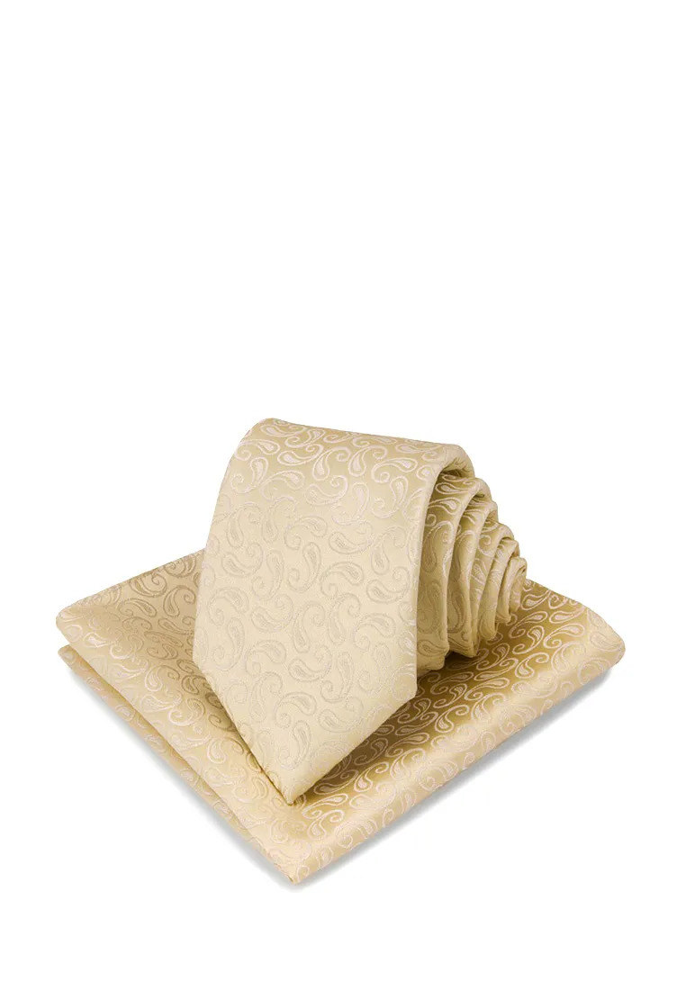 Галстук мужской с платком CARPENTER Carpenter-poly 8-св.беж 402.1.19