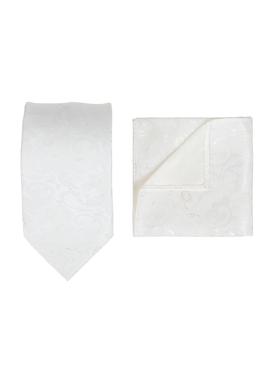 Галстук мужской с платком CARPENTER Carpenter-poly 8-айвори 304.1.07