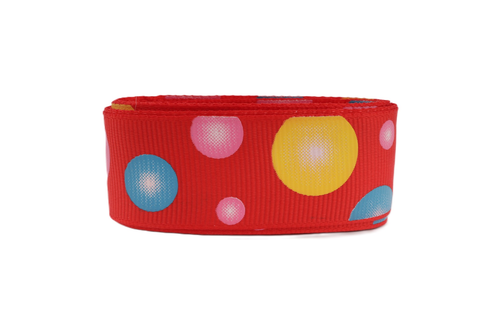 Репсовая лента (красный), с рисунком