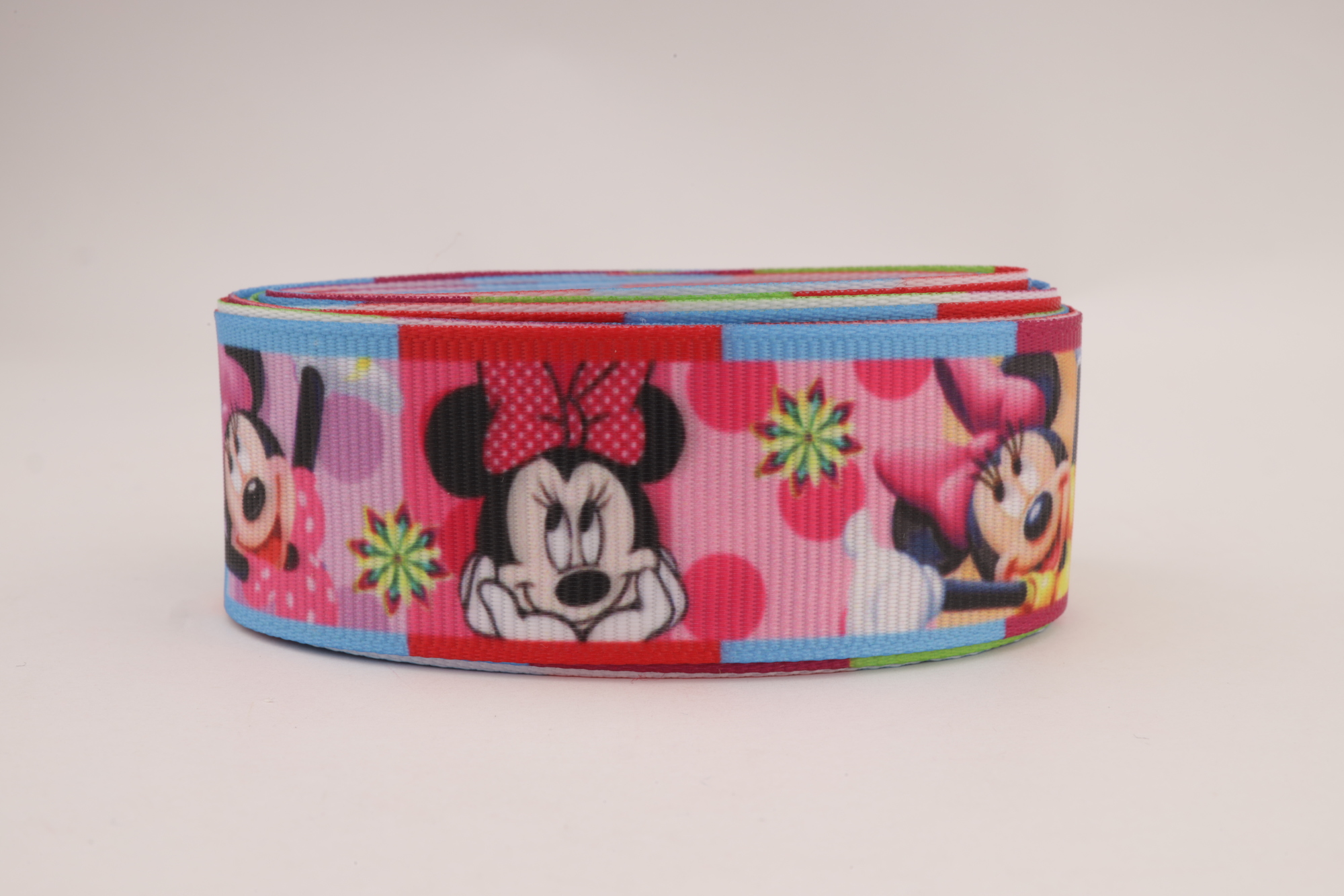 Репсовая лента с рисунком (мультики, 3D) 25мм * 6 ярдов