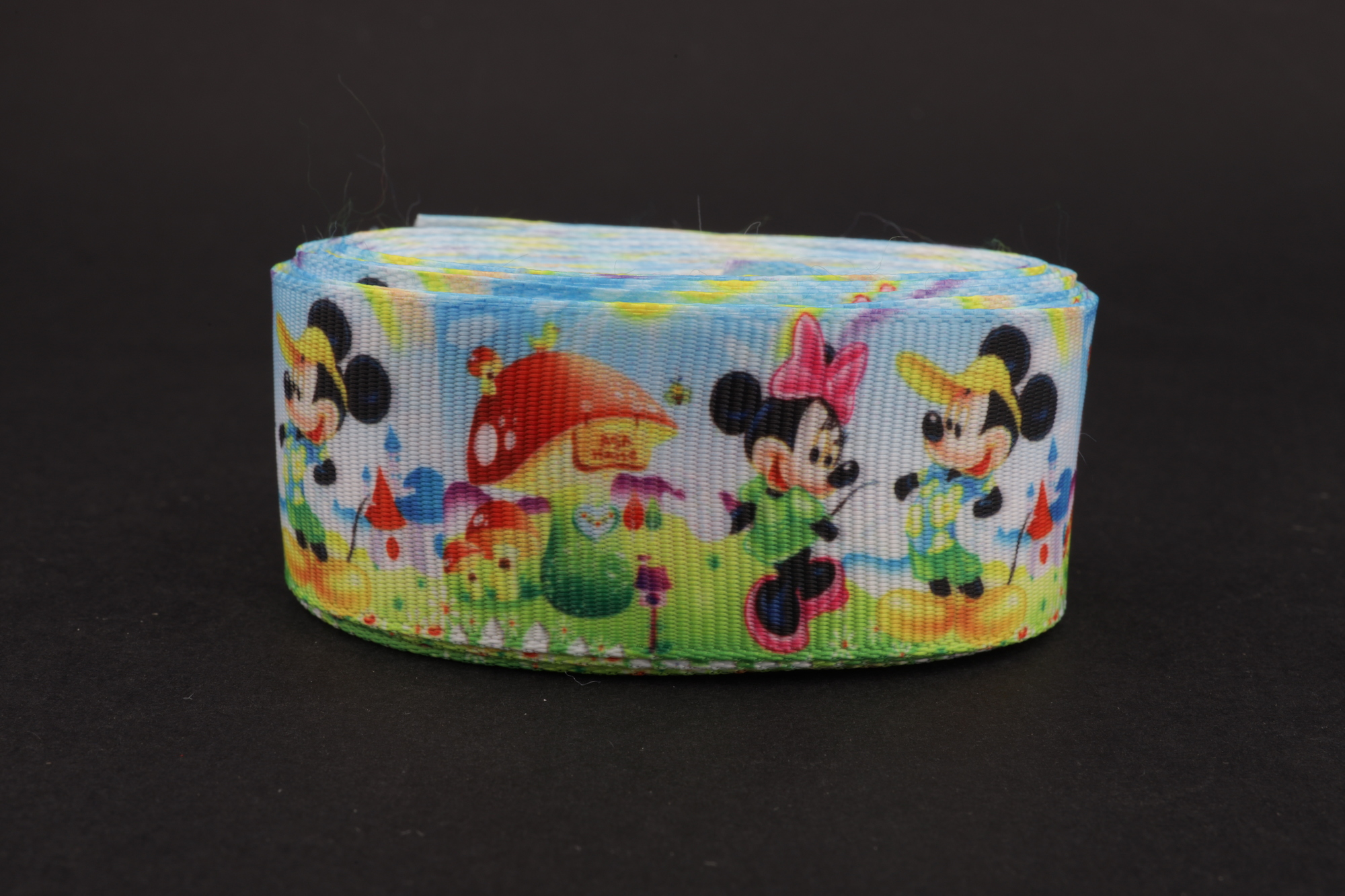 Репсовая лента с рисунком (мультики, 3D) 25мм * 6 ярдов