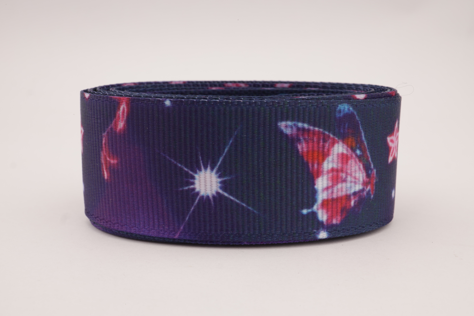 Репсовая лента двусторонняя с рисунком (мультики, 3D) 25мм * 4 метра