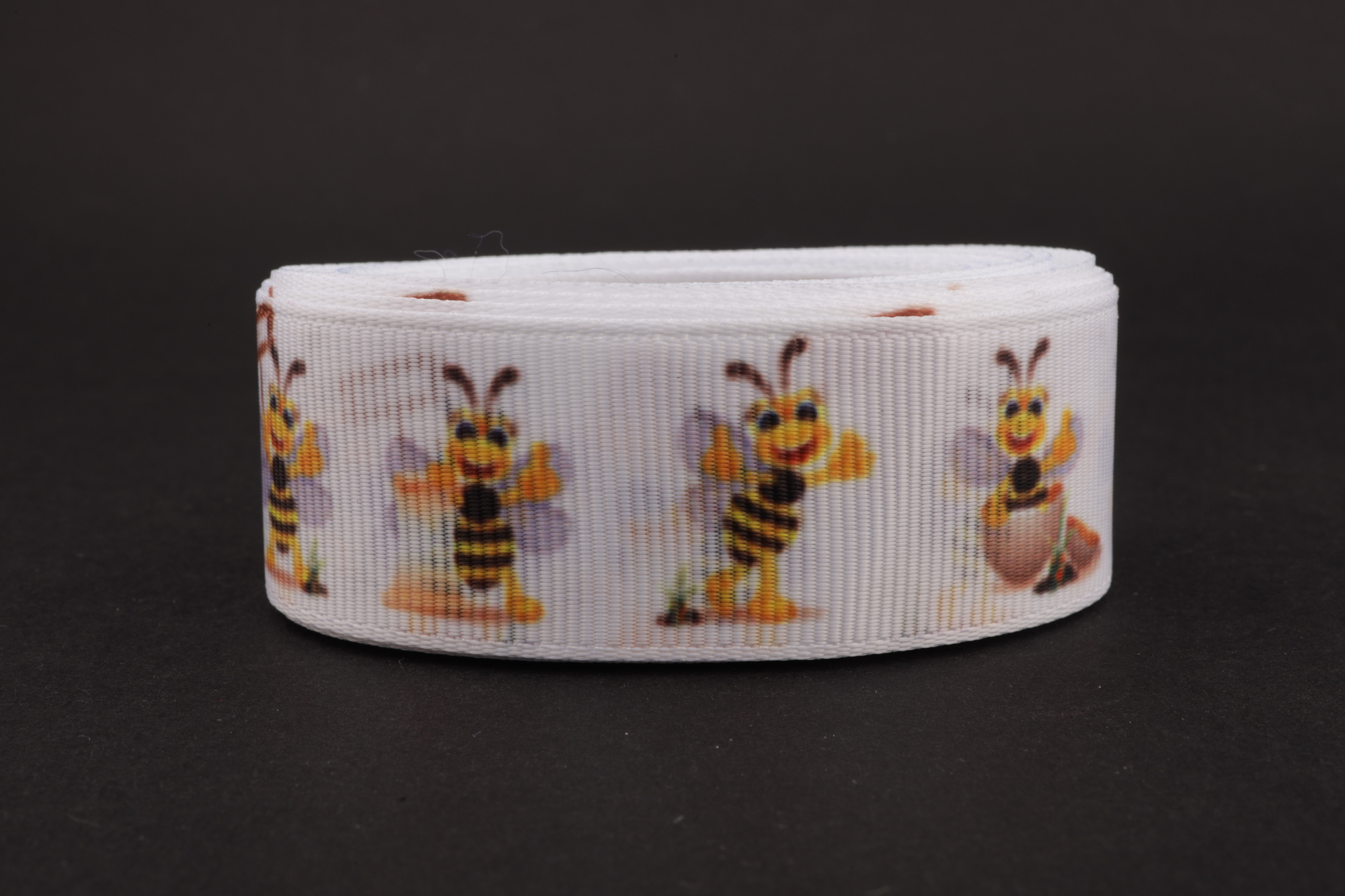 Репсовая лента двусторонняя с рисунком (мультики, 3D) 25мм * 6 ярдов