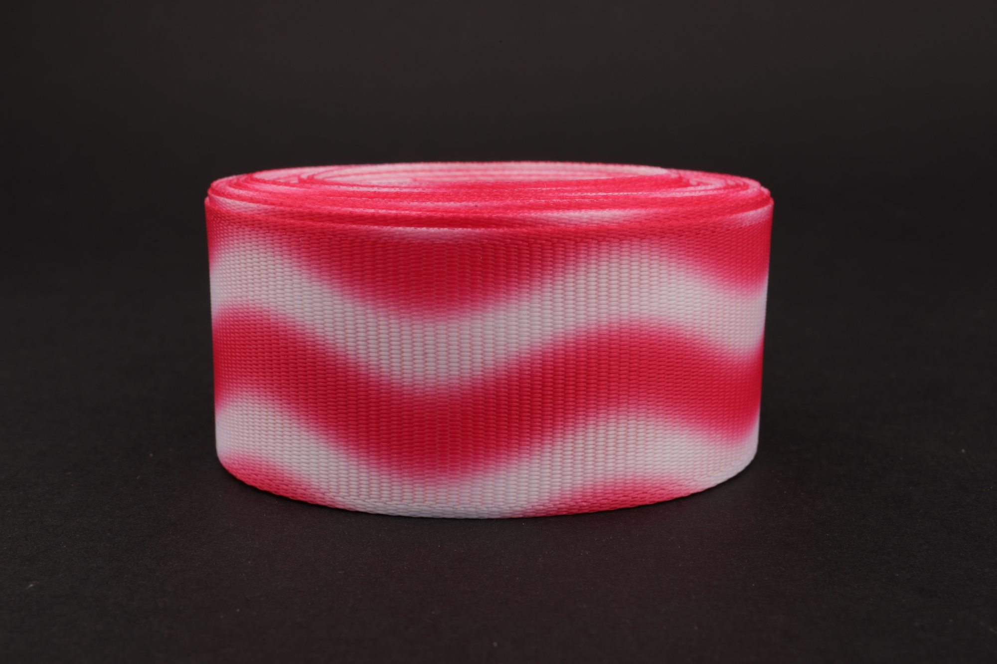 Репсовая лента (бело-розовый), градиент 25 мм* 6 ярдов.