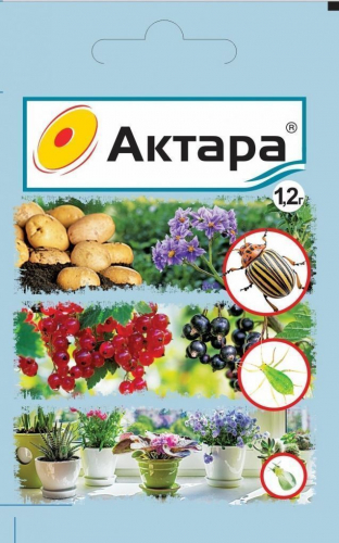 Актара 1,2г инсектицид(150шт/м;30шт/м)(кол.жук,тля,белокр,щитовка т.д)