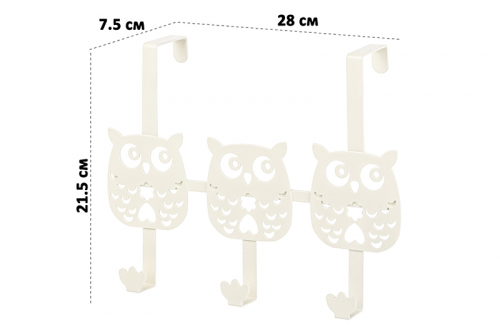 БЫЛО 370 руб!! Вешалка на дверь навесная 3 крючка 28*7,5*21,5 см 