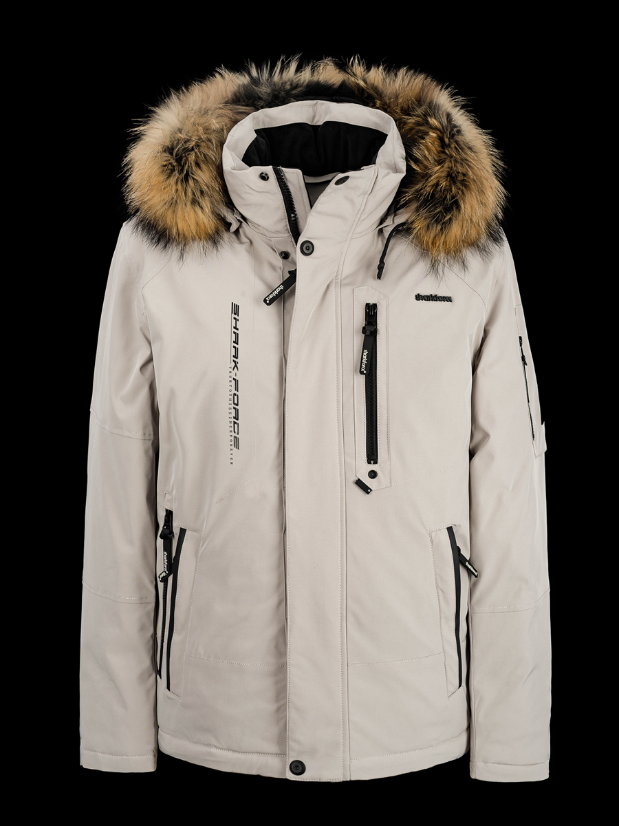Куртка зимняя муж.SHARK FORCE AW8153U col: DH-10 (light gray) енот