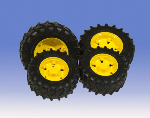 30 шт. доступно к заказу/Аксессуары K: Шины для системы сдвоенных колёс с жёлтыми дисками 4шт. (d задн 12,5см; d передн 9,8)