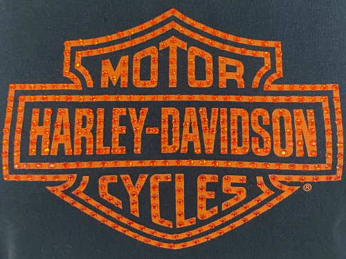Женский реглан Harley-Davidson – имитация неоновой вывески а-ля байкерс-бар №2019