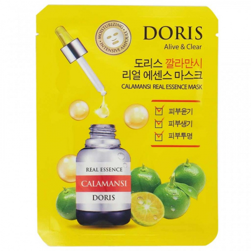 Doris Тканевая Маска Для Лица С Каламондином Calamansi Real Essence, 25 мл