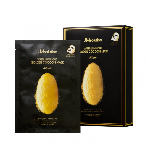 ( 1 шт.) JMsolution Water Luminous Golden Cocoon Mask Black - Тканевая маска с экстрактом золотого шелкопряда