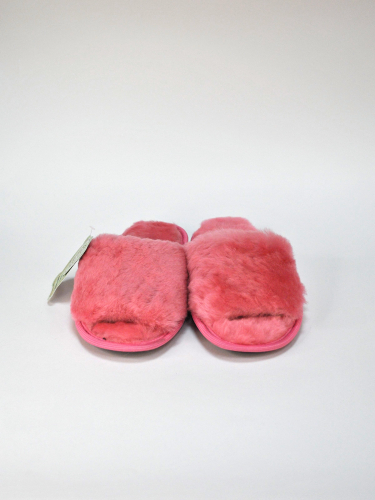 Арт 19 - Тапочки женские без бубона открытые Розовые