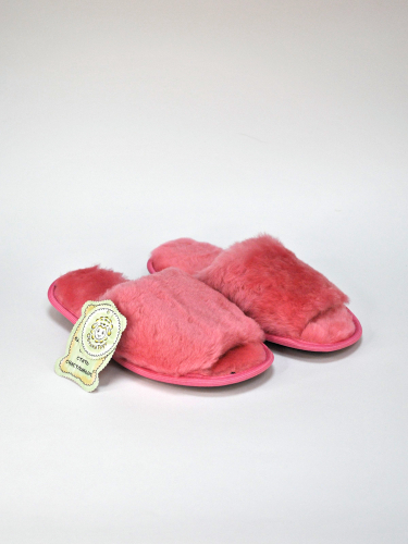 Арт 19 - Тапочки женские без бубона открытые Розовые