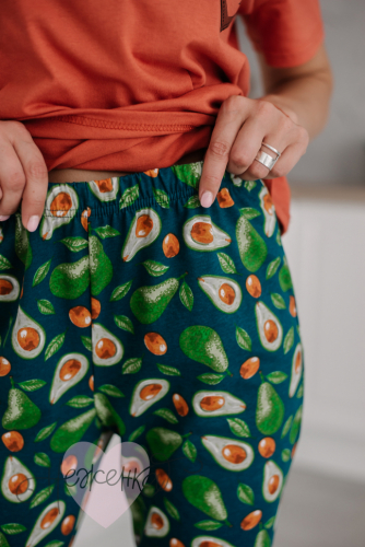Женская пижама ЖП 024 (терракотовый + авокадо)