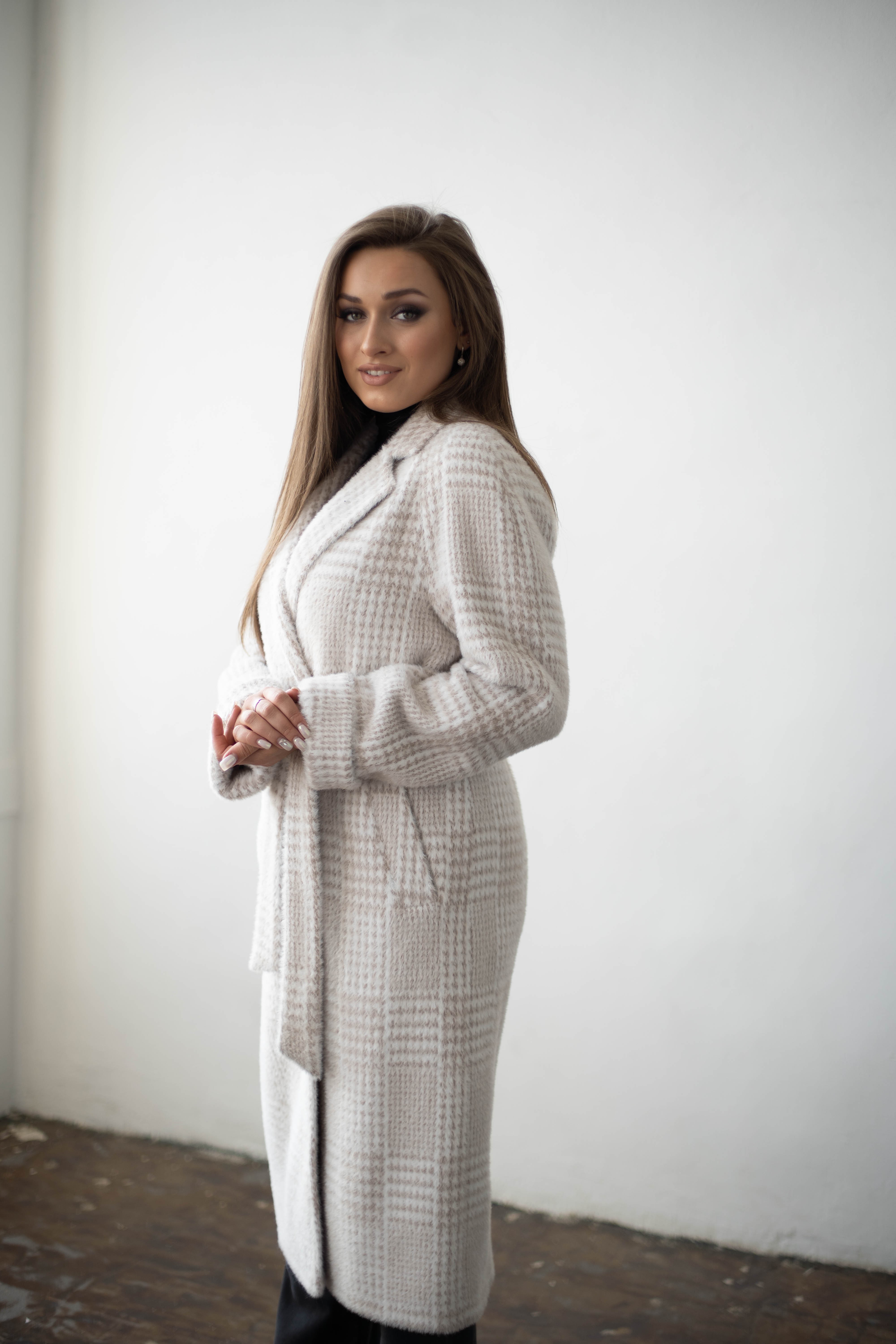 Ст.цена 5000р. Пальто женское демисезонное 22555 (beige renata)