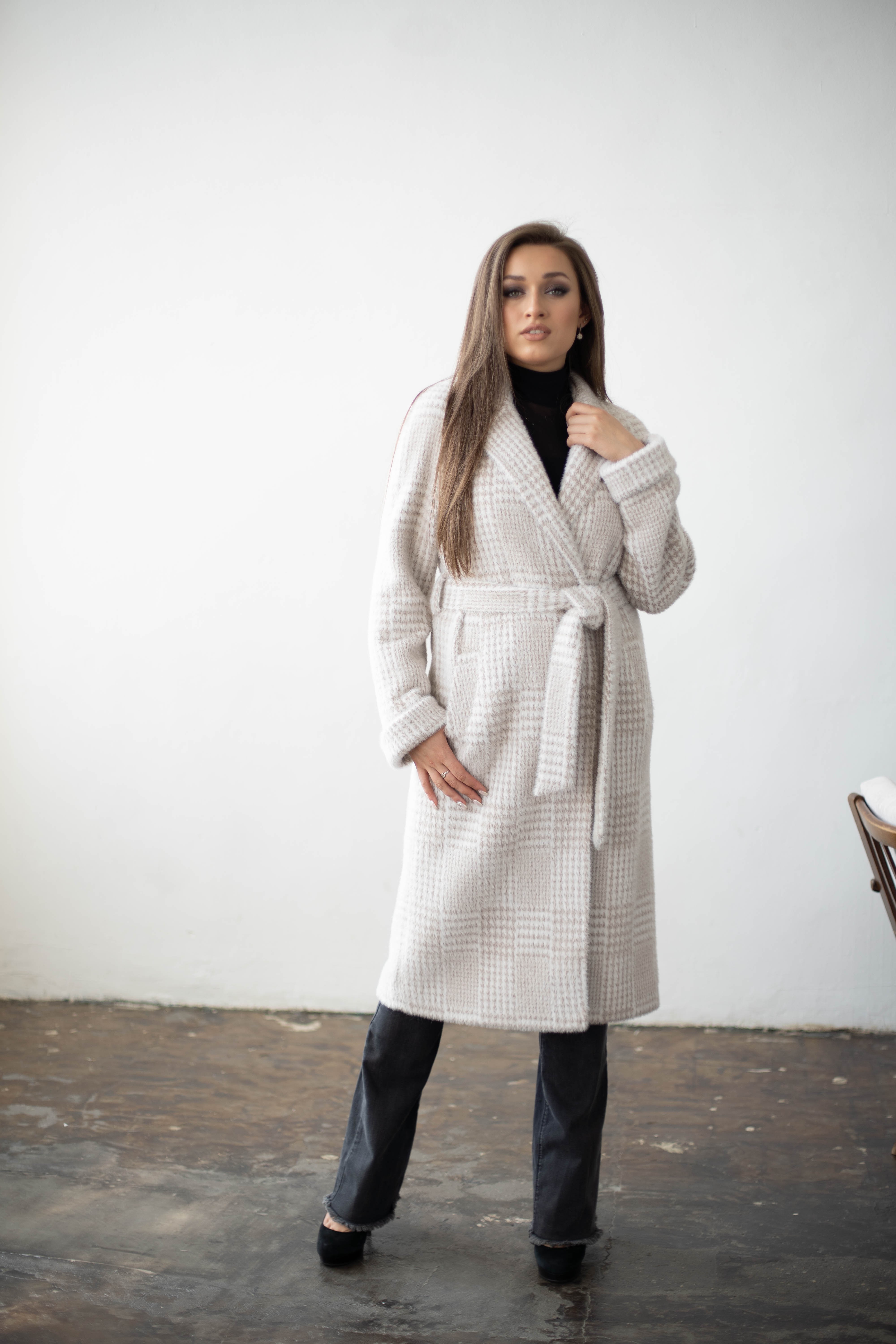 Ст.цена 5000р. Пальто женское демисезонное 22555 (beige renata)