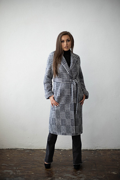Ст.цена 5000р. Пальто женское демисезонное 22555 (grey)