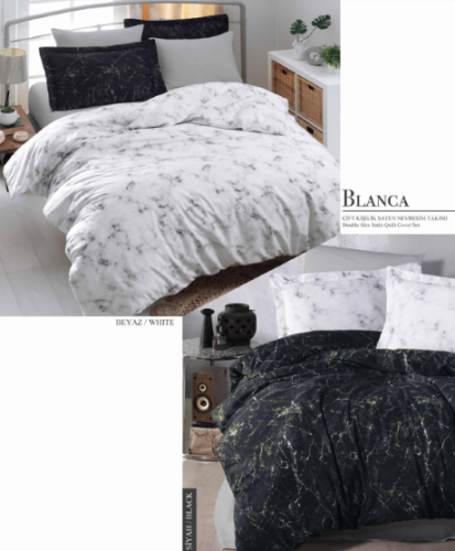 КПБ Ecosse SATIN DOUBLE (BLANKA) черный 160*220 семейный