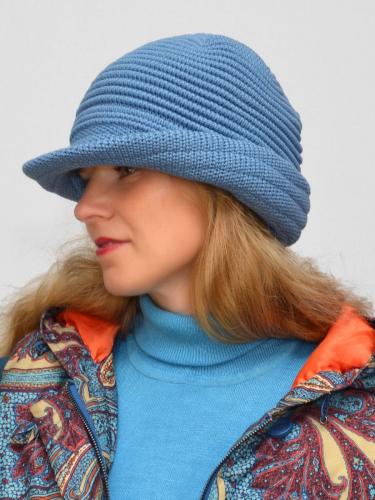 Шляпа женская весна-осень Bloom (Цвет джинс), размер 56-58, шерсть 30%