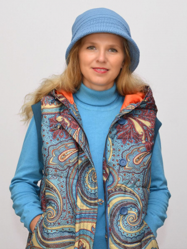 Шляпа женская весна-осень Bloom (Цвет джинс), размер 56-58, шерсть 30%