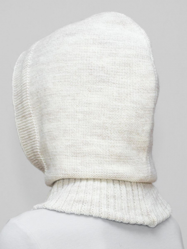 Капор зимний женский Оксана (Цвет лен),  56-58, шерсть 30%