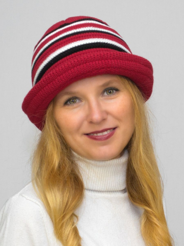 Шляпа женская весна-осень Qadro (Цвет красный), размер 56-58, шерсть 30%