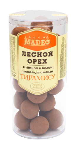 Лесной орех в шоколаде с молотым кофе ТИРАМИСУ 150 г (туба)