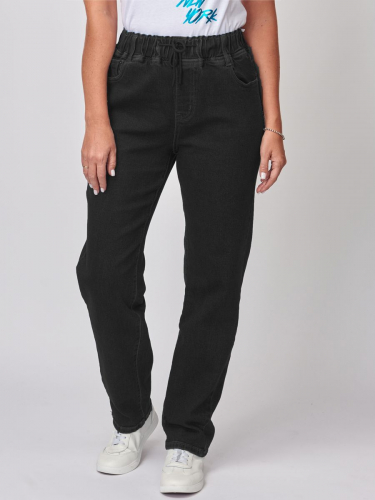 Прямые черные джинсы (ряд 32-42) арт. W973P-7