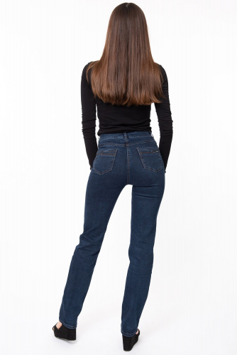 Слегка приуженные синие джинсы (ряд 46-58) арт. SS73011-4108-2